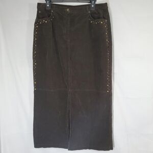 St. Germain Des Pres Brown Corduroy Skirt Size 12